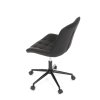 Židle kancelářská černá látka v dekoru broušené kůže AKZ125C