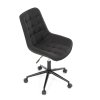 Židle kancelářská černá látka v dekoru broušené kůže AKZ125C