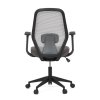 Židle kancelářská látka šedá houpací mechanismus AKZ126S