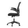Kancelářská židle černá látka sklápěcí područky AKZ127C