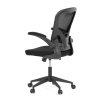 Kancelářská židle černá látka sklápěcí područky AKZ127C