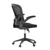 Kancelářská židle černá látka sklápěcí područky AKZ127C