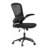 Kancelářská židle černá látka sklápěcí područky AKZ127C