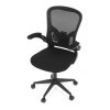 Kancelářská židle černá látka sklápěcí područky AKZ127C