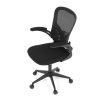 Kancelářská židle černá látka sklápěcí područky AKZ127C