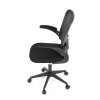 Kancelářská židle černá látka sklápěcí područky AKZ127C