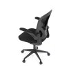 Kancelářská židle černá látka sklápěcí područky AKZ127C