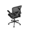 Kancelářská židle černá látka sklápěcí područky AKZ127C