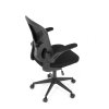 Kancelářská židle černá látka sklápěcí područky AKZ127C