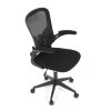 Kancelářská židle černá látka sklápěcí područky AKZ127C
