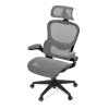 Kancelářská židle šedá síťovina plastový kříž AKZ130S