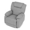 TV a relaxační křeslo světle šedá látka AKR116SS