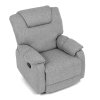 TV a relaxační křeslo světle šedá látka AKR116SS