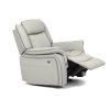 TV a relaxační křeslo s el ovládáním ekokůže v odstínu lanýž AKR117L