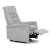 TV a relaxační křeslo s el ovládáním stříbrná látka AKR118ST