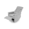 TV a relaxační křeslo s el ovládáním stříbrná látka AKR118ST