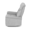 TV a relaxační křeslo s el ovládáním stříbrná látka AKR118ST