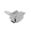 TV a relaxační křeslo s el ovládáním stříbrná látka AKR118ST