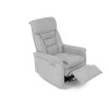 TV a relaxační křeslo s el ovládáním stříbrná látka AKR118ST