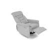 TV a relaxační křeslo s el ovládáním stříbrná látka AKR118ST