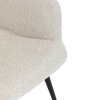 Křeslo ušák krémová látka nohy černý kov AKR149K