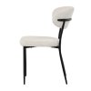 Židle jídelní krémová látka černé nohy AJZ190K