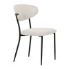 Židle jídelní krémová látka černé nohy AJZ190K