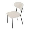 Židle jídelní krémová látka černé nohy AJZ190K