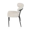 Židle jídelní krémová látka černé nohy AJZ190K