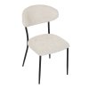Židle jídelní krémová látka černé nohy AJZ190K