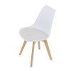 Židle jídelní bílá skořepina bílá látka AJZ115B