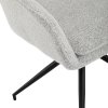 Židle jídelní krémová látka černý kov otočná AJZ193K