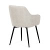 Židle jídelní krémová látka černý kov AJZ194K