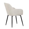 Židle jídelní krémová látka černý kov AJZ194K