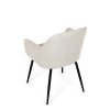 Židle jídelní krémová látka černý kov AJZ194K