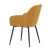 Židle jídelní žlutá látka černý kov AJZ194ZL