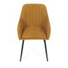 Židle jídelní žlutá látka černý kov AJZ194ZL