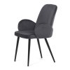Židle jídelní  šedá látka černá noha AJZ195S
