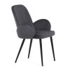 Židle jídelní  šedá látka černá noha AJZ195S