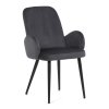 Židle jídelní  šedá látka černá noha AJZ195S