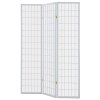 Paraván dřevěný 3 dílný bílá netkaná textilie bílý APA102B