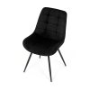 Židle jídelní černá látka černý kov otočná AJZ197C