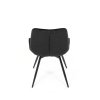Židle jídelní černá látka černý kov otočná AJZ197C