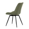 Židle jídelní zelená látka černý kov otočná AJZ197Z