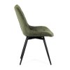 Židle jídelní zelená látka černý kov otočná AJZ197Z