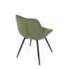 Židle jídelní zelená látka černý kov otočná AJZ197Z