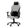 Herní křeslo stříbrná látka houpací mechanismus polohování AKZ189ST