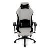 Herní křeslo stříbrná látka houpací mechanismus polohování AKZ189ST