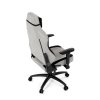 Herní křeslo stříbrná látka houpací mechanismus polohování AKZ189ST