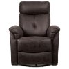 TV křeslo hnědá látka v dekoru kůže AKR136H
